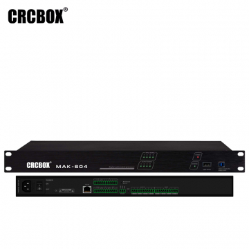 CRCBOX / MAK-604 / Аудио процессор 4 входов 4 выходов (euroblock),  встроенный USB плеер MP3, AEC