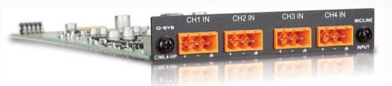 CIML4-HP / 4 микрофонных/линейных входа, фантомное питание 48В / QSC