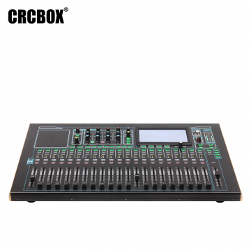 CRCBOX / V32 / Цифровой микшер, 22 фейдера, 24 мик./лин.входов, 3 стерео входа, 2 шины