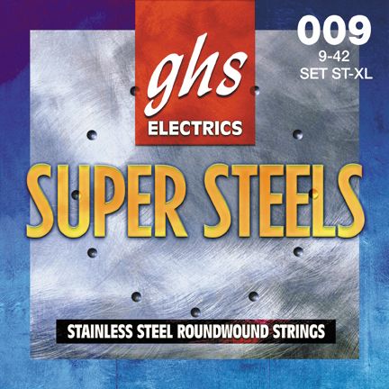 GHS Corporation / ST-XL/Струны для электрогитары; нержавеющая сталь; круглая обмотка; (9-11-16-24-32-42)/GHS