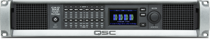 CX-Q 8K8 / 8-канальный усилитель 8 х 1000Вт Q-SYS, Lo-Z, 70В, 100В, FlexAmp™, входы Mic/line / QSC