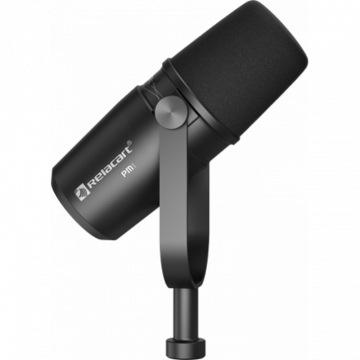 RELACART / PM1 Black/ Кардиоидный динамический микрофон с держателем.