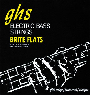 M3075/Струны для бас гитары; (49-62-84-108); нержавеющая сталь; плоская обмотка; Brite Flats/GHS