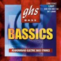 L6000/Струны для бас-гитары; (44-63-84-106); круглая обмотка; никелированные; Bassics/GHS